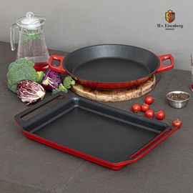 [M.v.Eisenberg] ERST IH FULL Induction Pan – One-Piece Cast, Non-Stick, Low Moisture Cooking, Works on IH, Gas, Hot Plates & More  